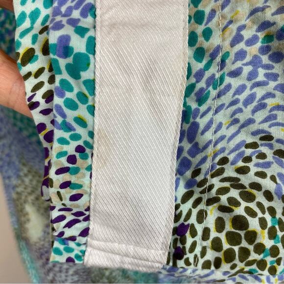 Peter Millar Purple Blue Abstract Print Long Sleeve Dress Medium - Picture 8 of 9